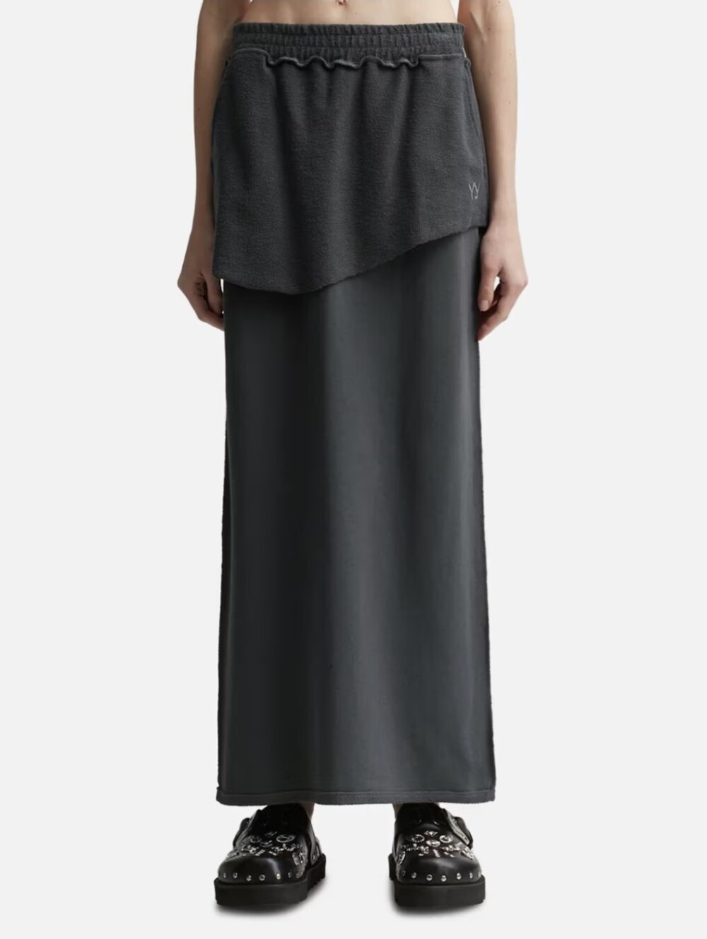 Open Yy Charcoal Layered Maxi Skirt Size 1
